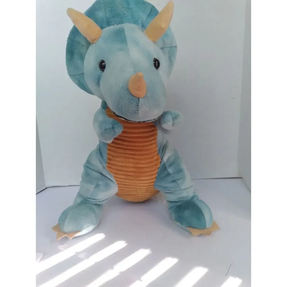 Adorable Blue Triceratops Plush‎ Dinosaur Toy Soft Stuffed Animal